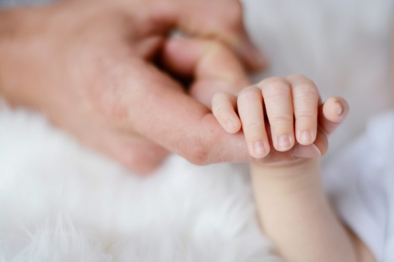 newborn baby hand